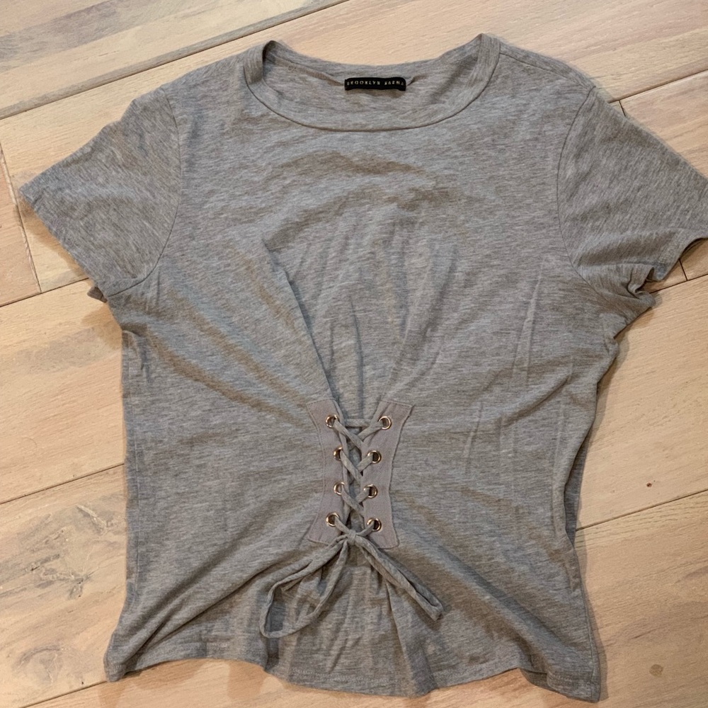 BOUTIQUE Grey Cinched Waist Top